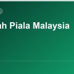 Trofi bola sepak bersejarah dan stadium Malaysia penuh, menggambarkan sejarah abad Piala Malaysia